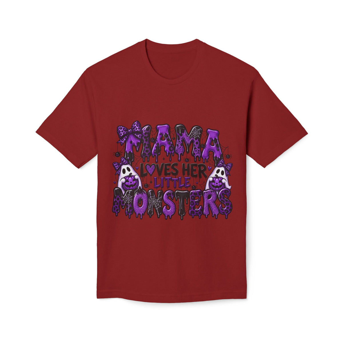 Mama Loves Her Little Monsters T-Shirt — Cute Purple Halloween Mom Tee