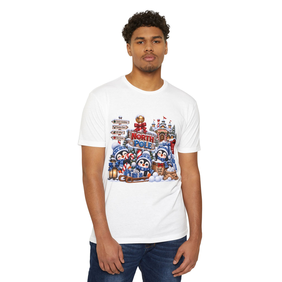 Christmas North Pole Penguins T-Shirt