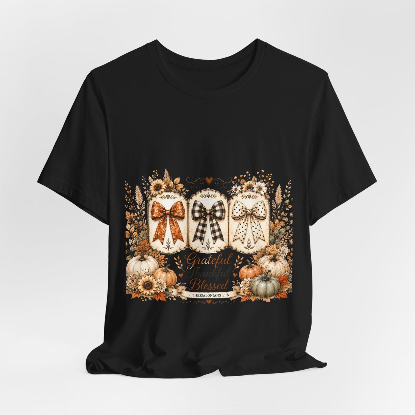 Thankful Grateful Blessed Fall Tee