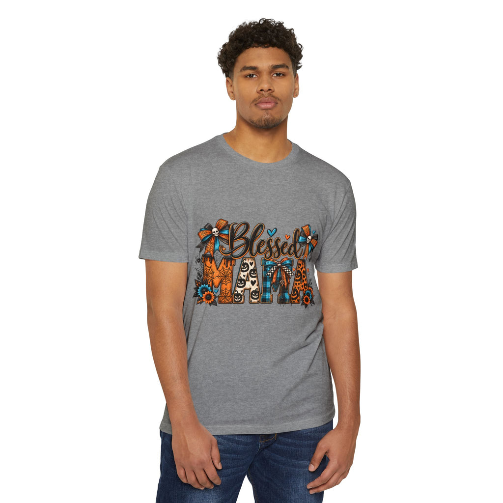 Blessed Mama T-Shirt — Floral Leopard Fall Mother's Day Tee