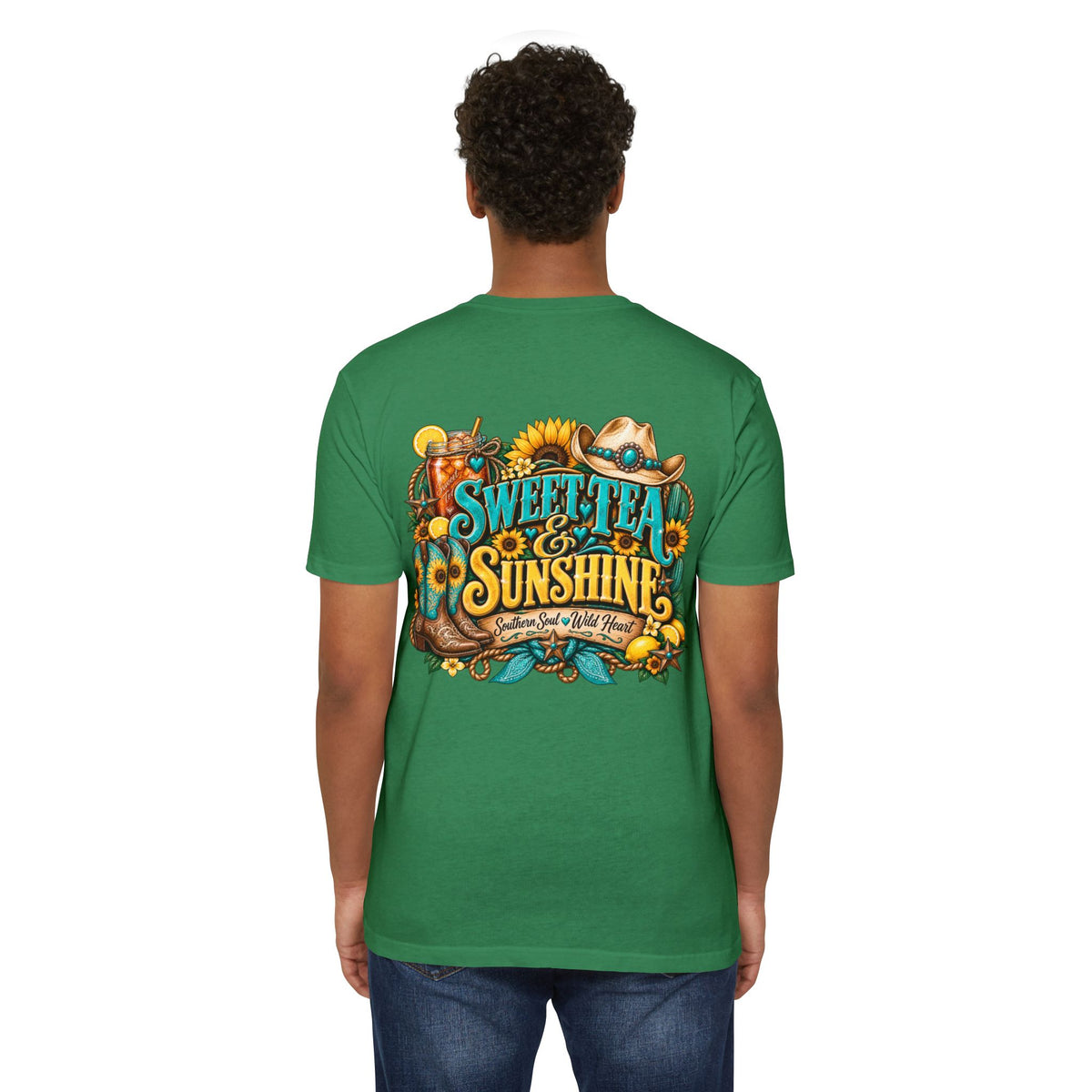 Southern Sweetheart T-Shirt — "Sweet Tea & Sunshine" Graphic Tee