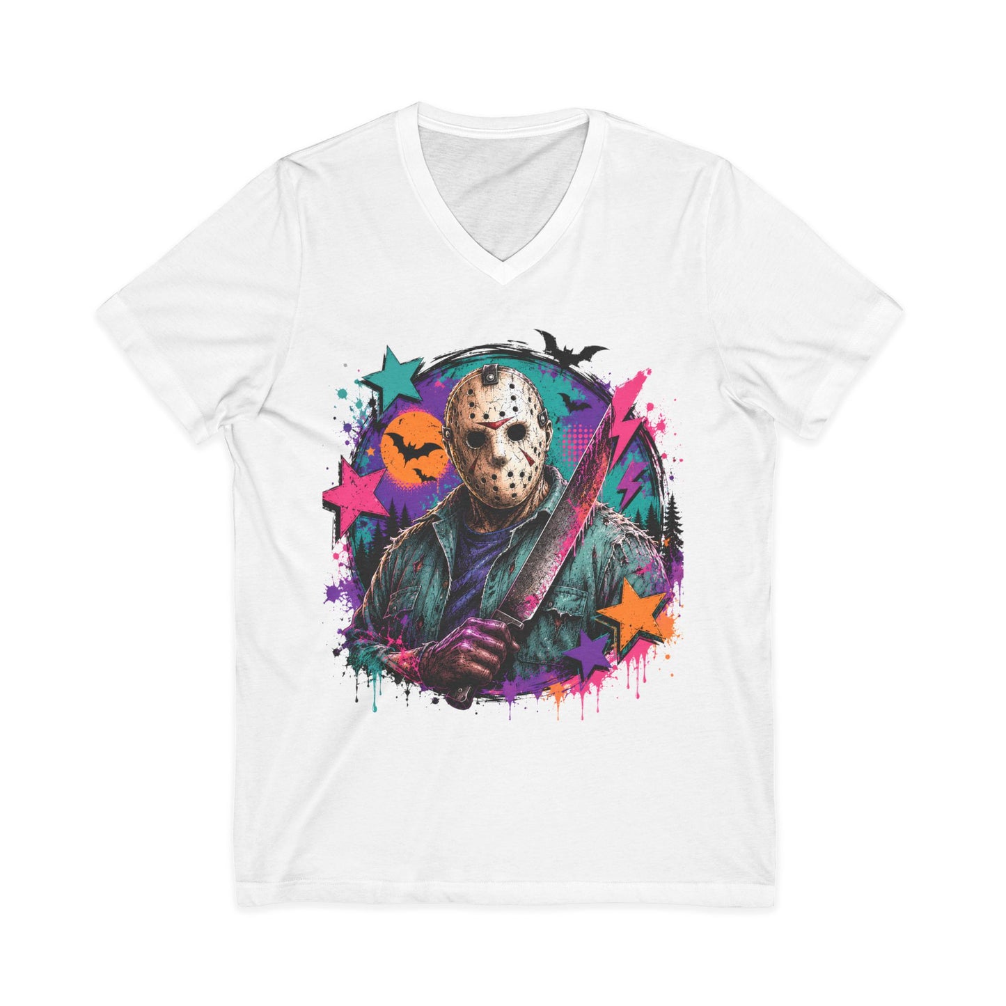 Unisex Jersey Short Sleeve V-Neck Tee