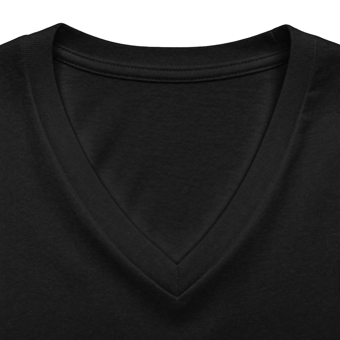 Women’s V‑Neck Tee — Teal Distressed Cowboy Hat Graphic