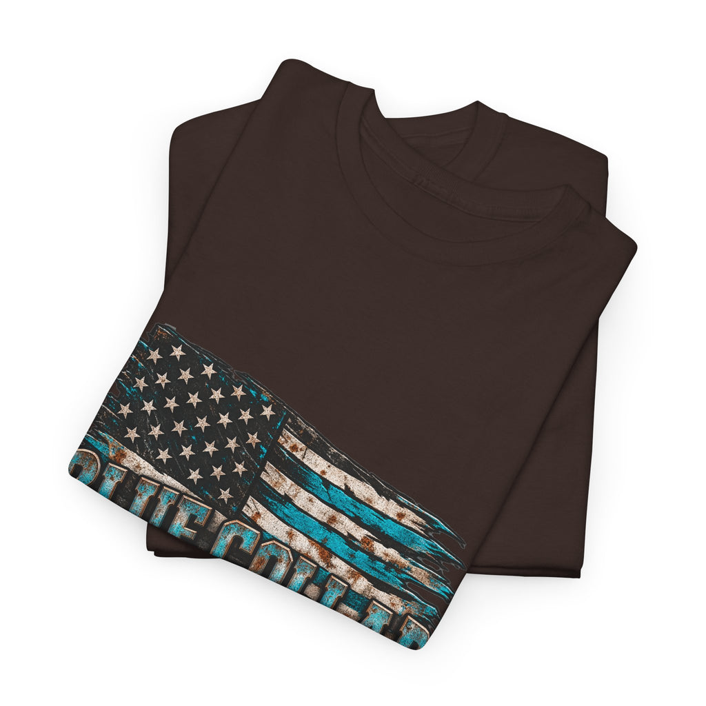 Blue Collar T-Shirt — "Blue Collar Made" & "American Blue Collar" Patriotic Workwear Tee
