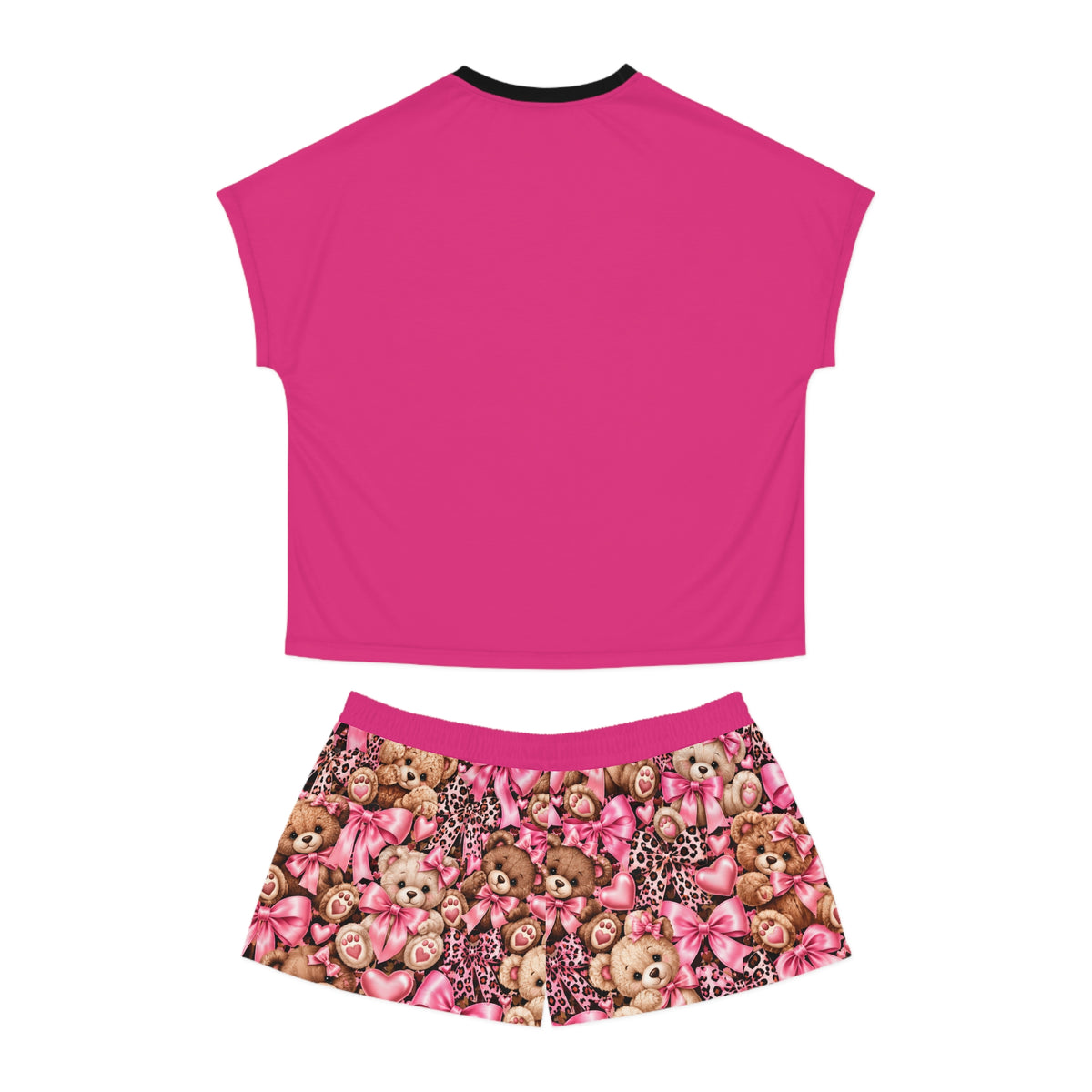 Cozy Bears Pink Women's Short Pajama Set