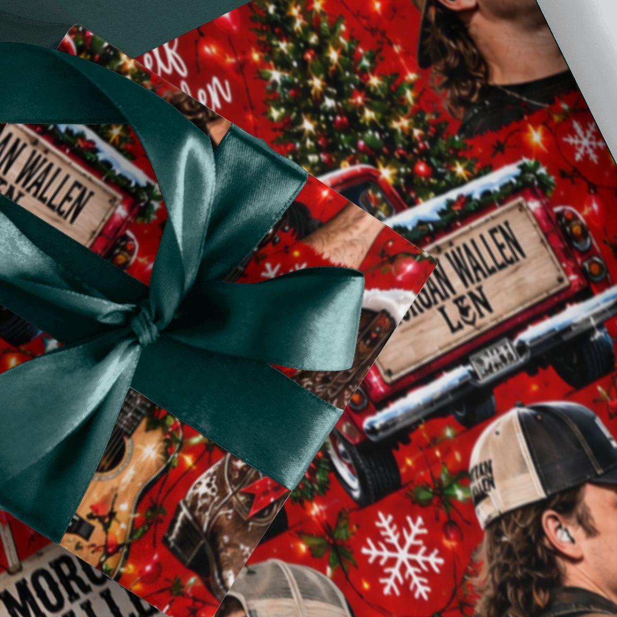 3Pack Gift Wrapping Paper Sheets morgan wallen christmas