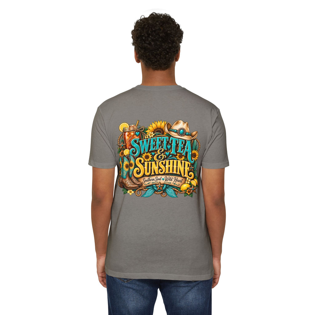 Southern Sweetheart T-Shirt — "Sweet Tea & Sunshine" Graphic Tee