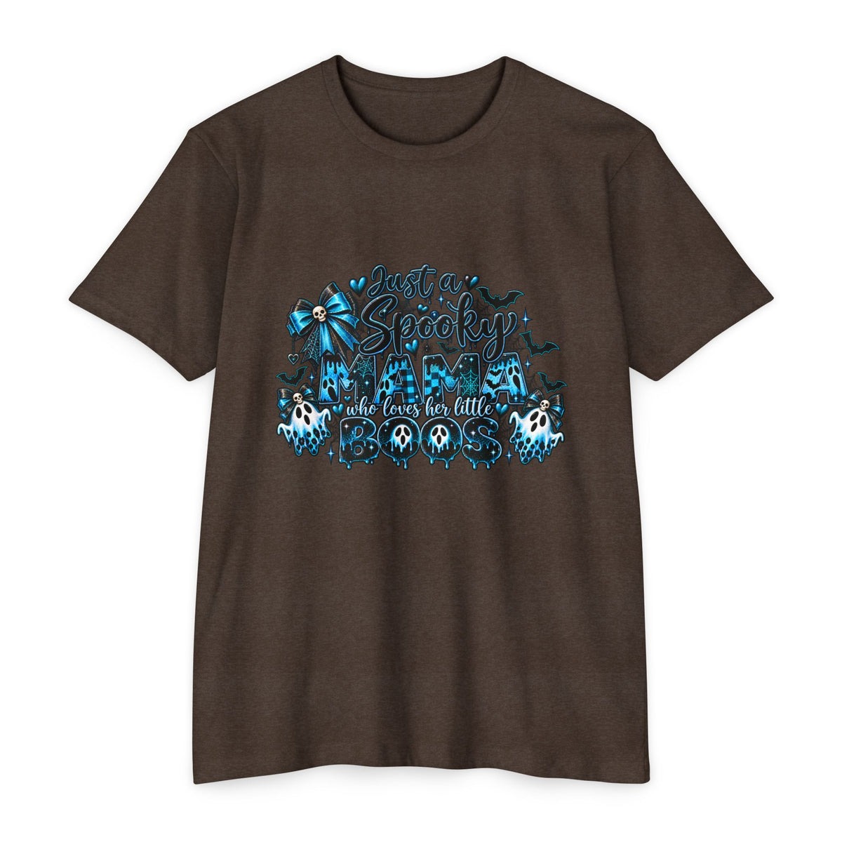 Spooky Cute Blue Skull Halloween T-Shirt