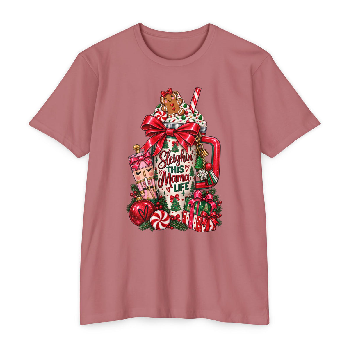 Christmas ‘Sleighing This Mama Life’ T-Shirt