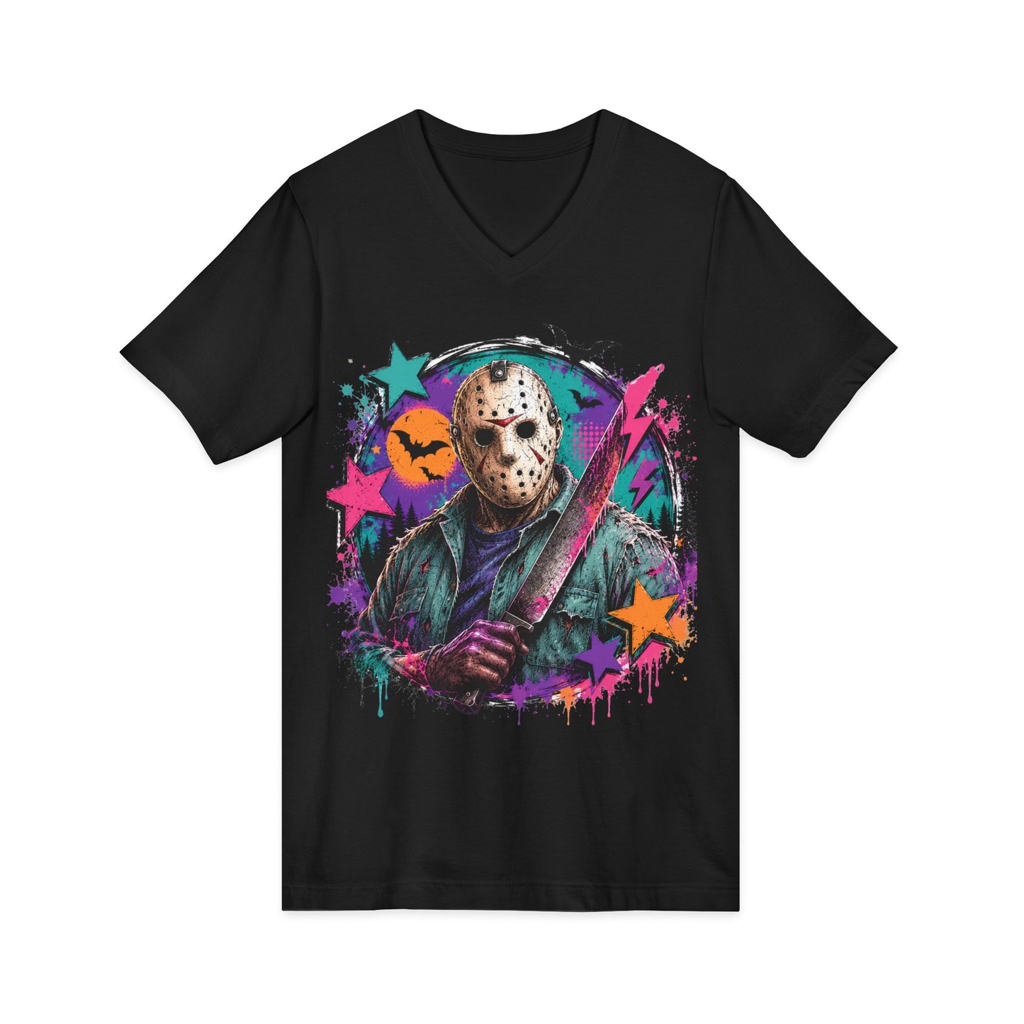 Unisex Jersey Short Sleeve V-Neck Tee
