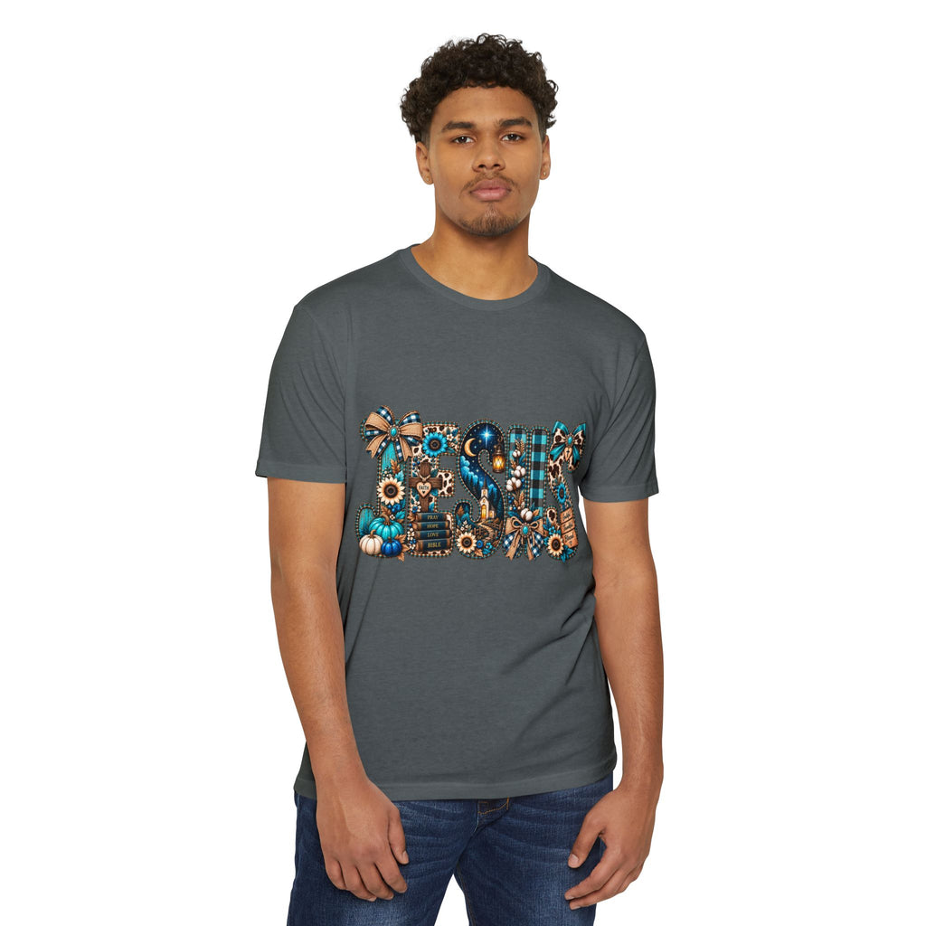 Fall Mom T‑Shirt — Rustic Sunflower & Plaid 'MOM' Graphic