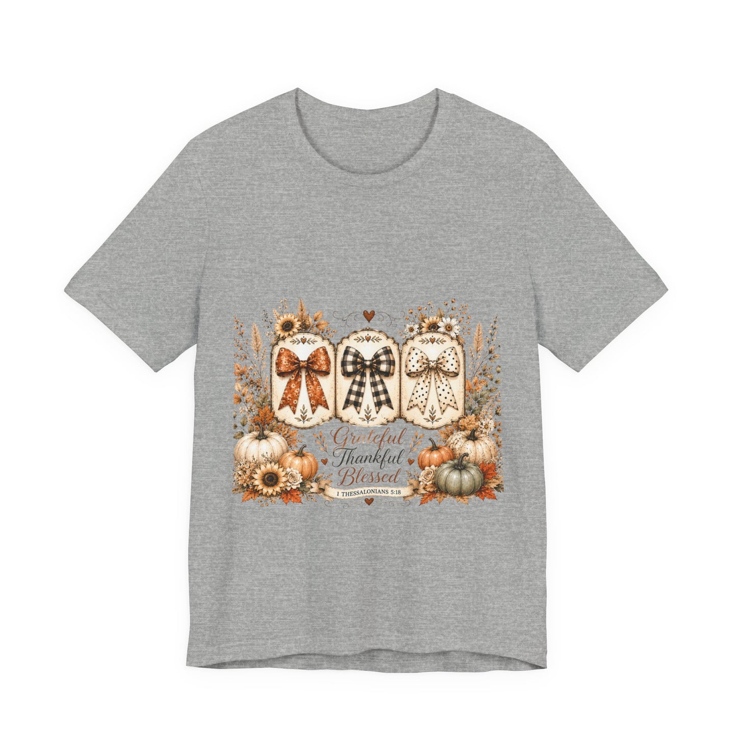 Thankful Grateful Blessed Fall Tee