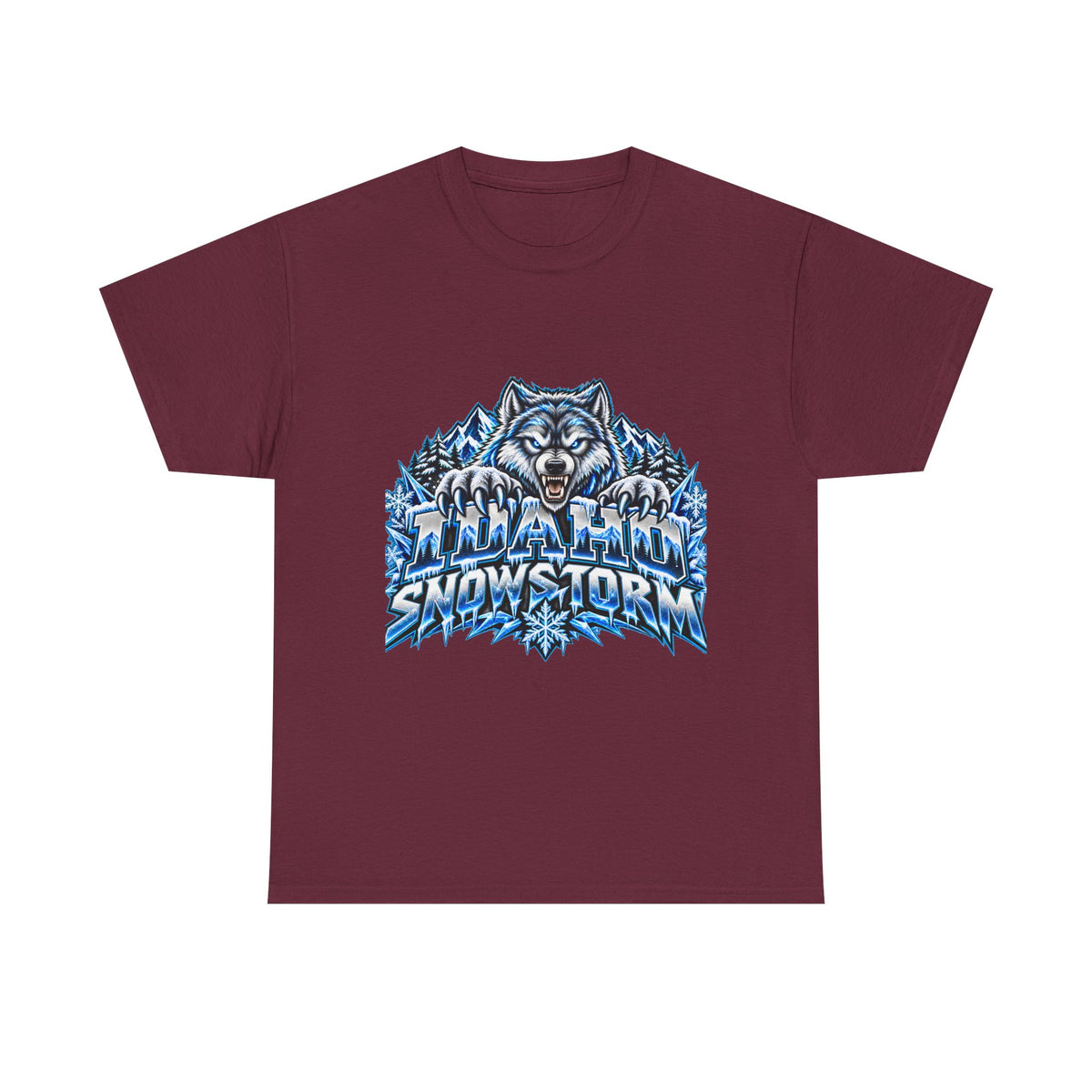 Snowstorm Wolf T‑Shirt — Fierce Arctic Wolf Graphic Tee