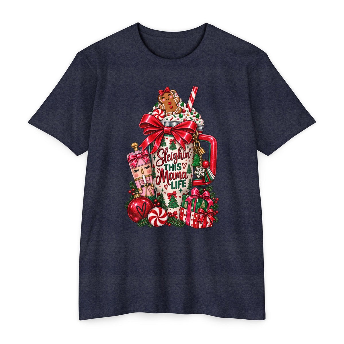 Christmas ‘Sleighing This Mama Life’ T-Shirt