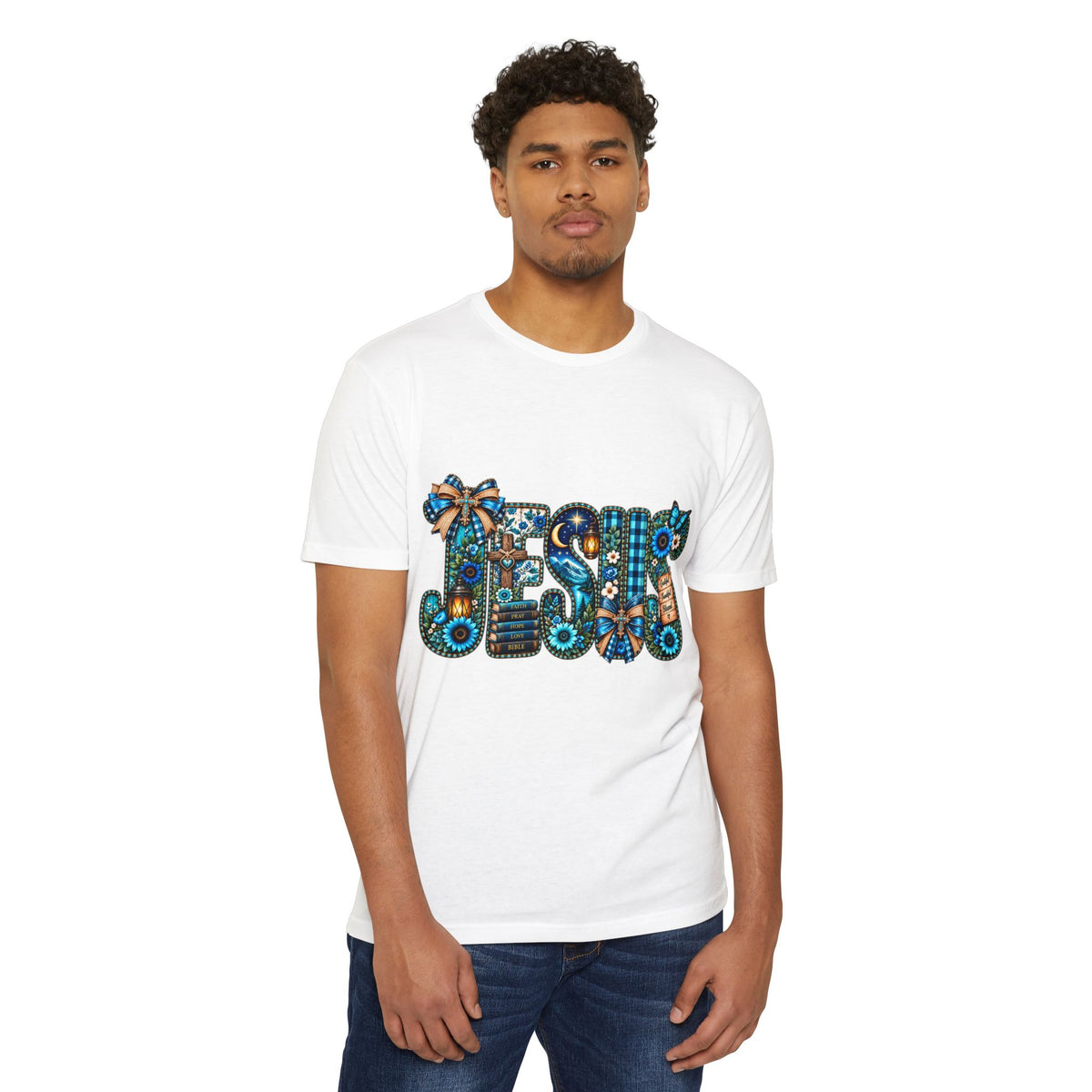 T-Shirt — Rustic Floral 'Blessed' Graphic Tee