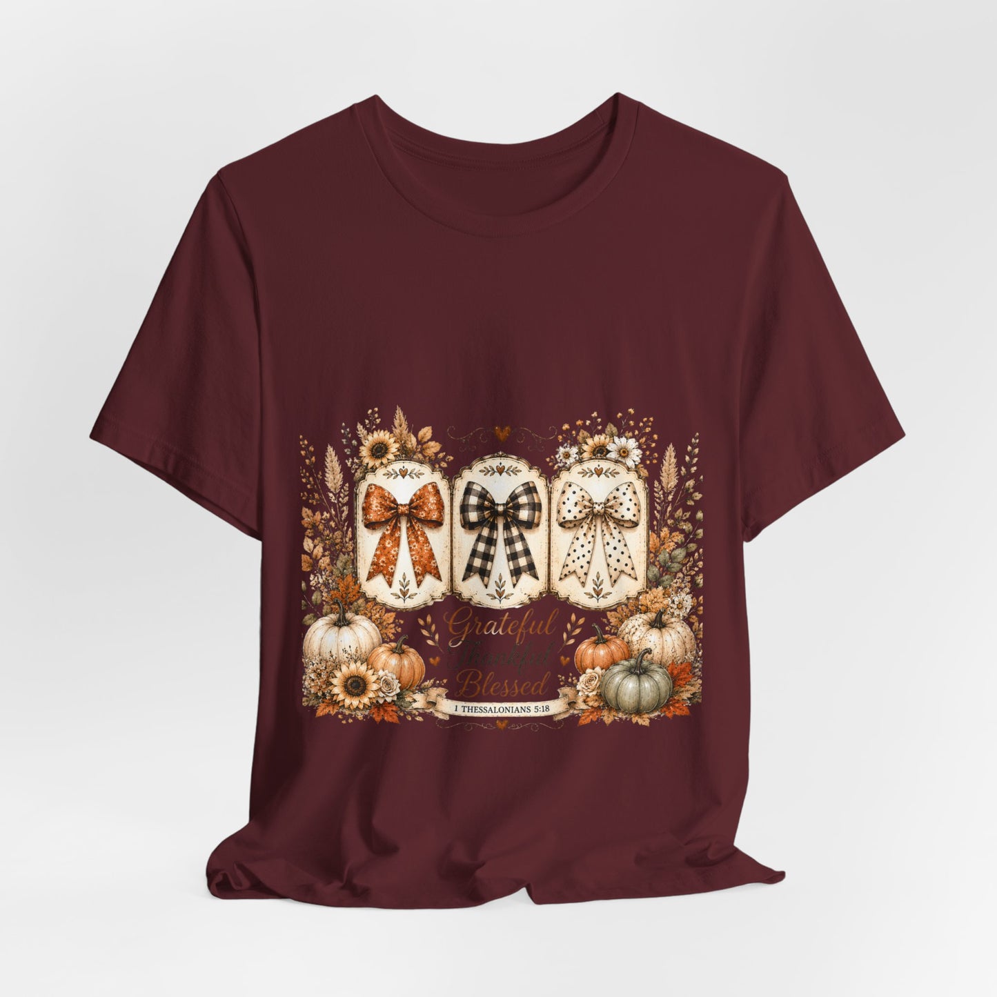 Thankful Grateful Blessed Fall Tee