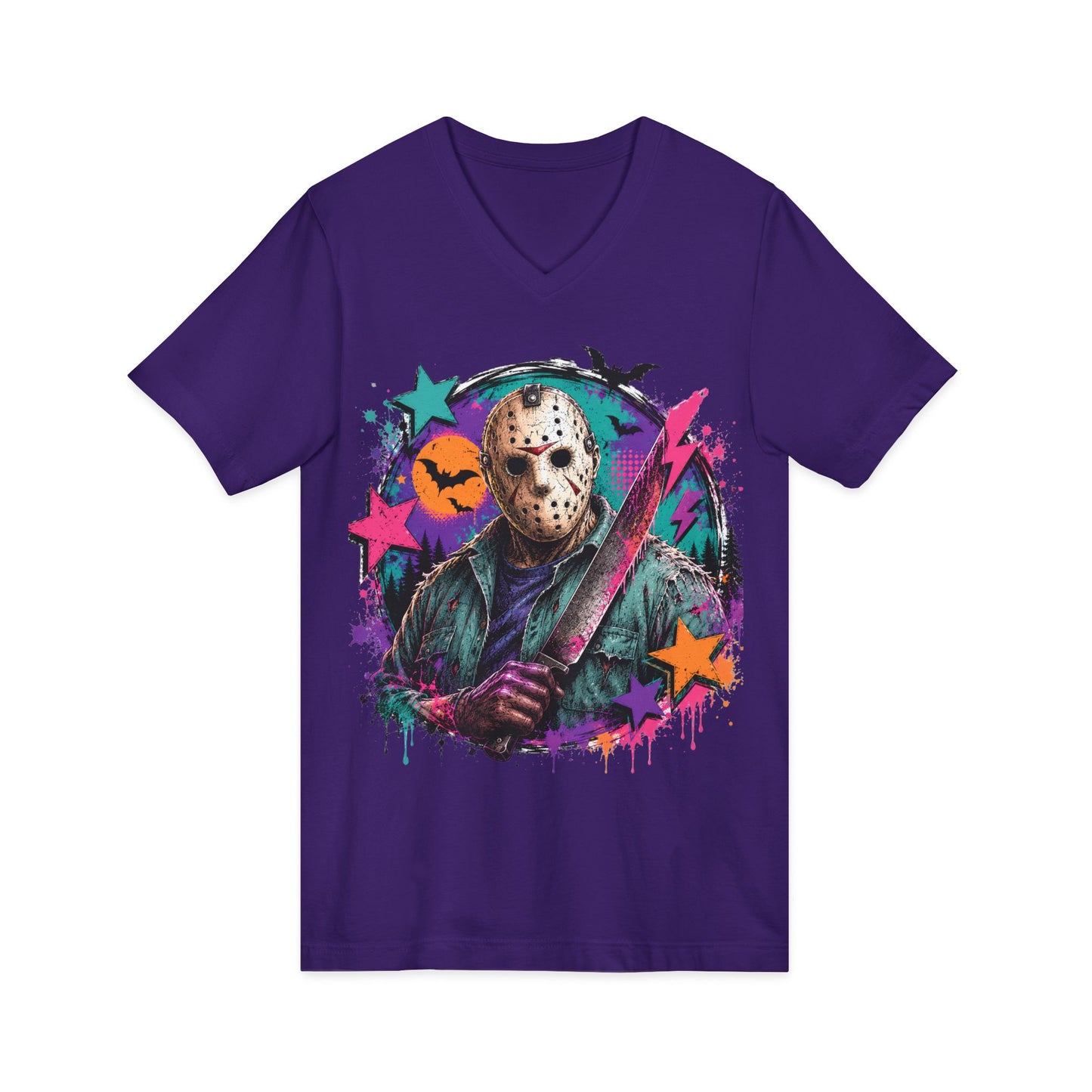Unisex Jersey Short Sleeve V-Neck Tee