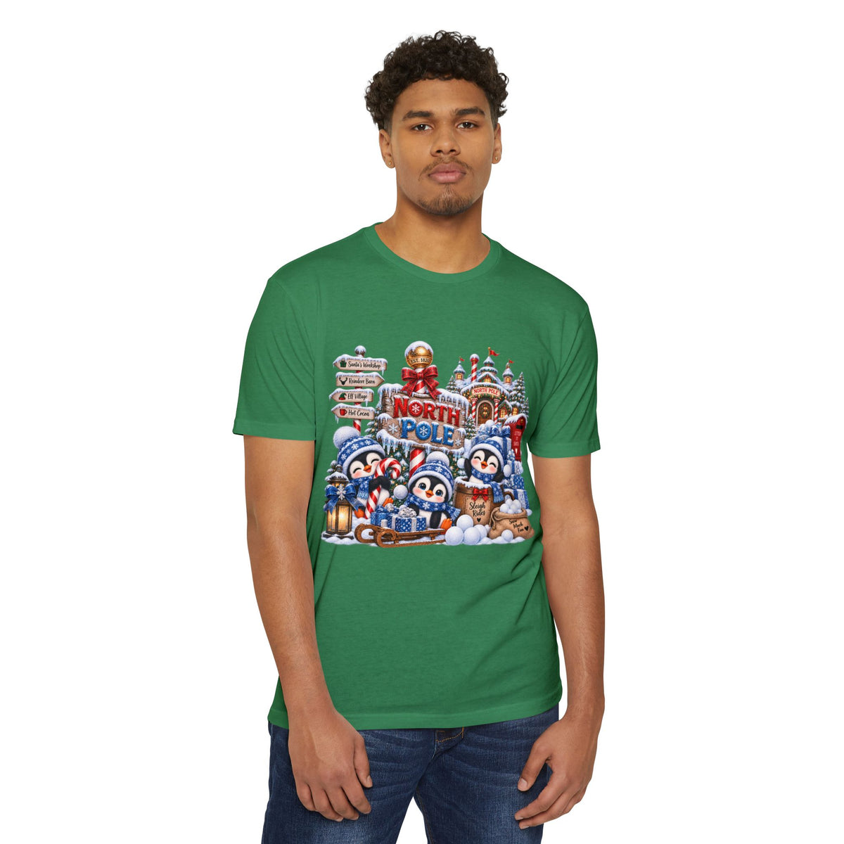 Christmas North Pole Penguins T-Shirt