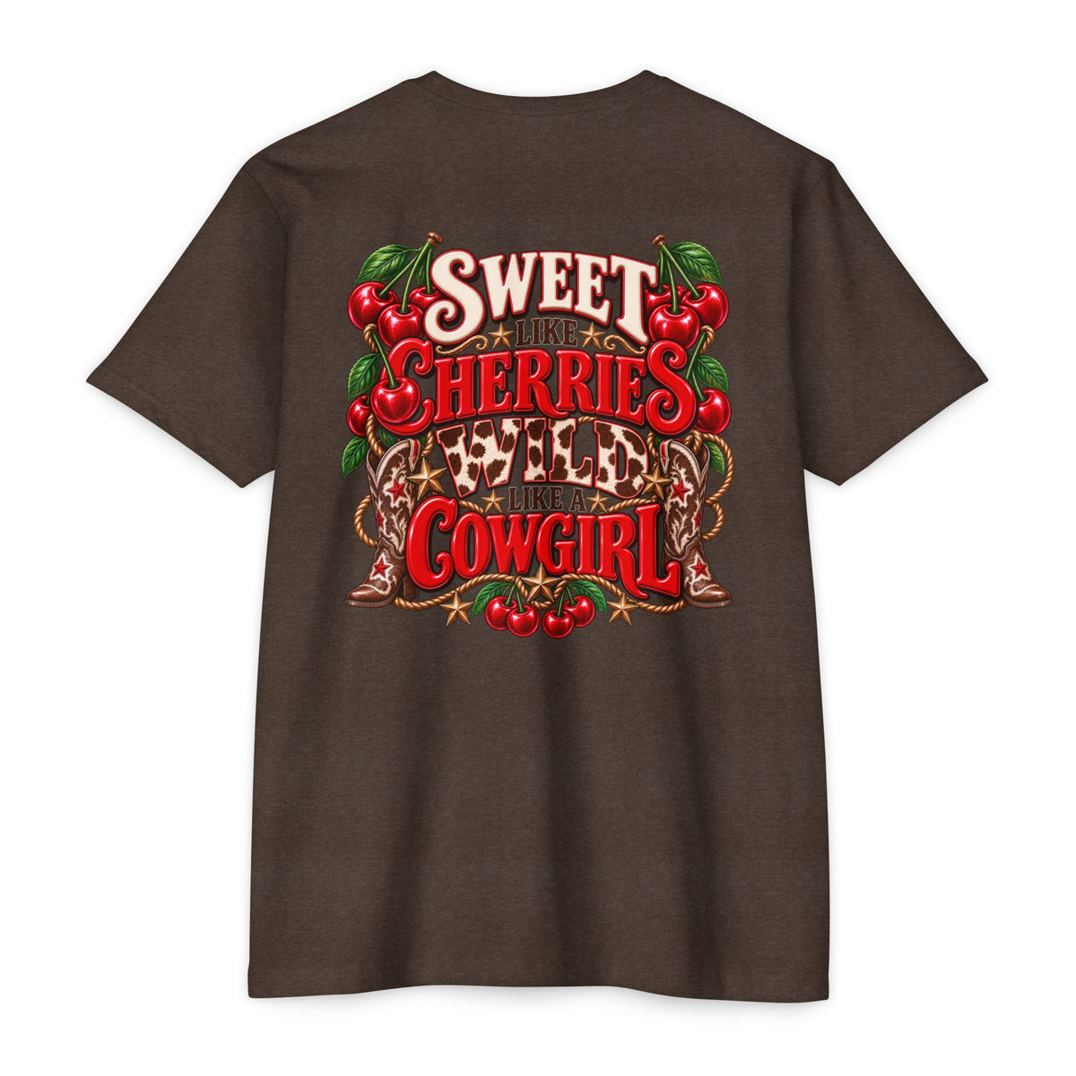 Cherry Picked Cowgirl T-Shirt — "Sweet Cherries Wild Cowgirl" Graphic Tee