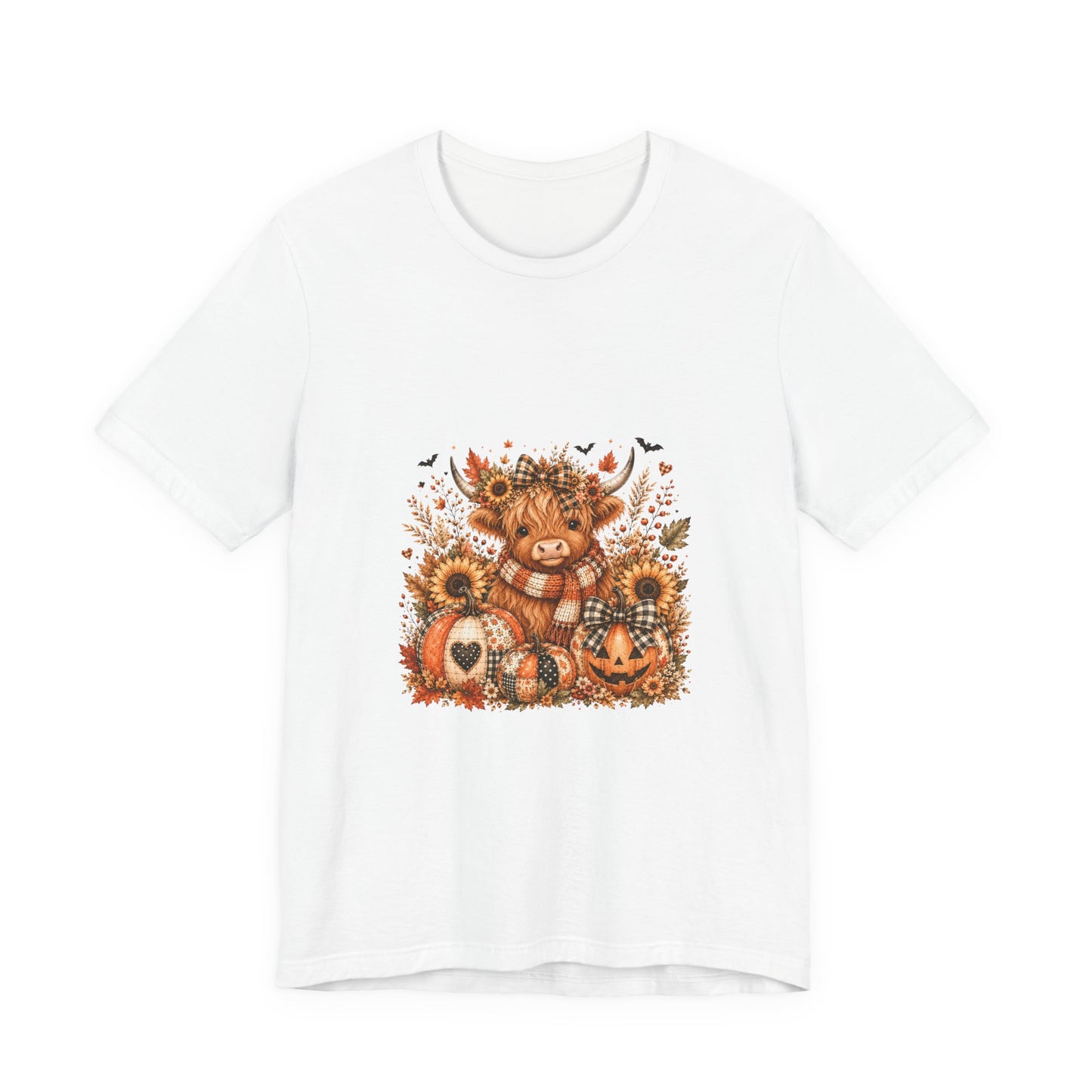 Autumn Teddy Bear Tee — Cozy Fall Pumpkin & Sunflower Graphic T-Shirt