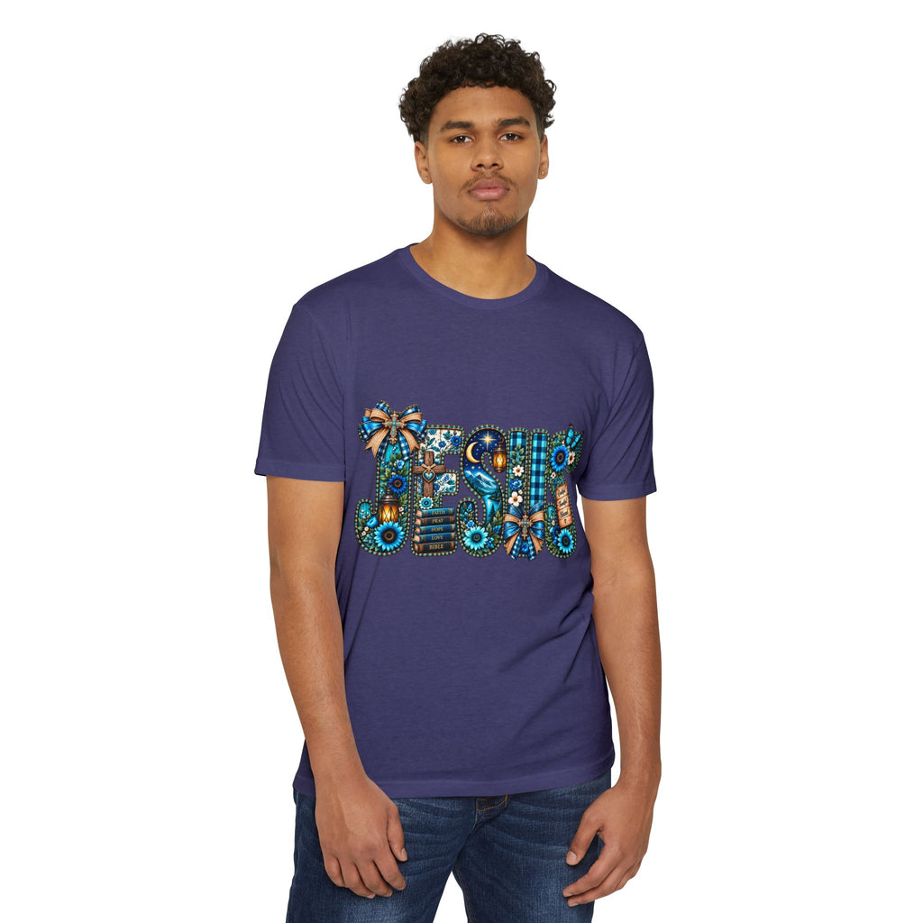 T-Shirt — Rustic Floral 'Blessed' Graphic Tee