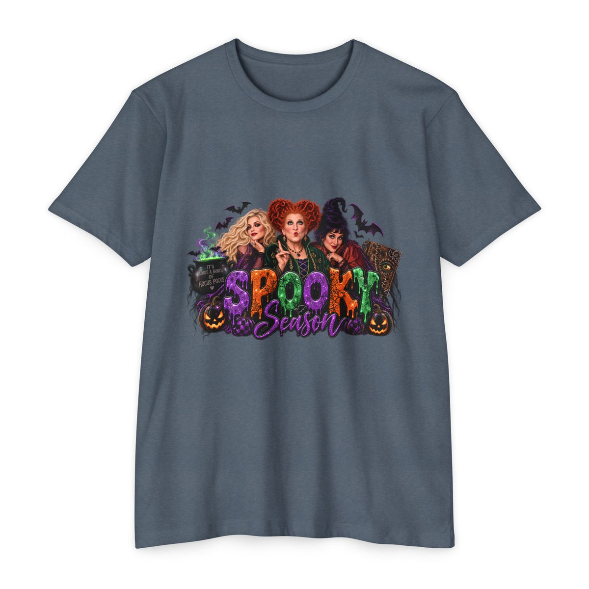 Spooky Season Graphic T-Shirt — Hocus Pocus Witch Trio Halloween Tee