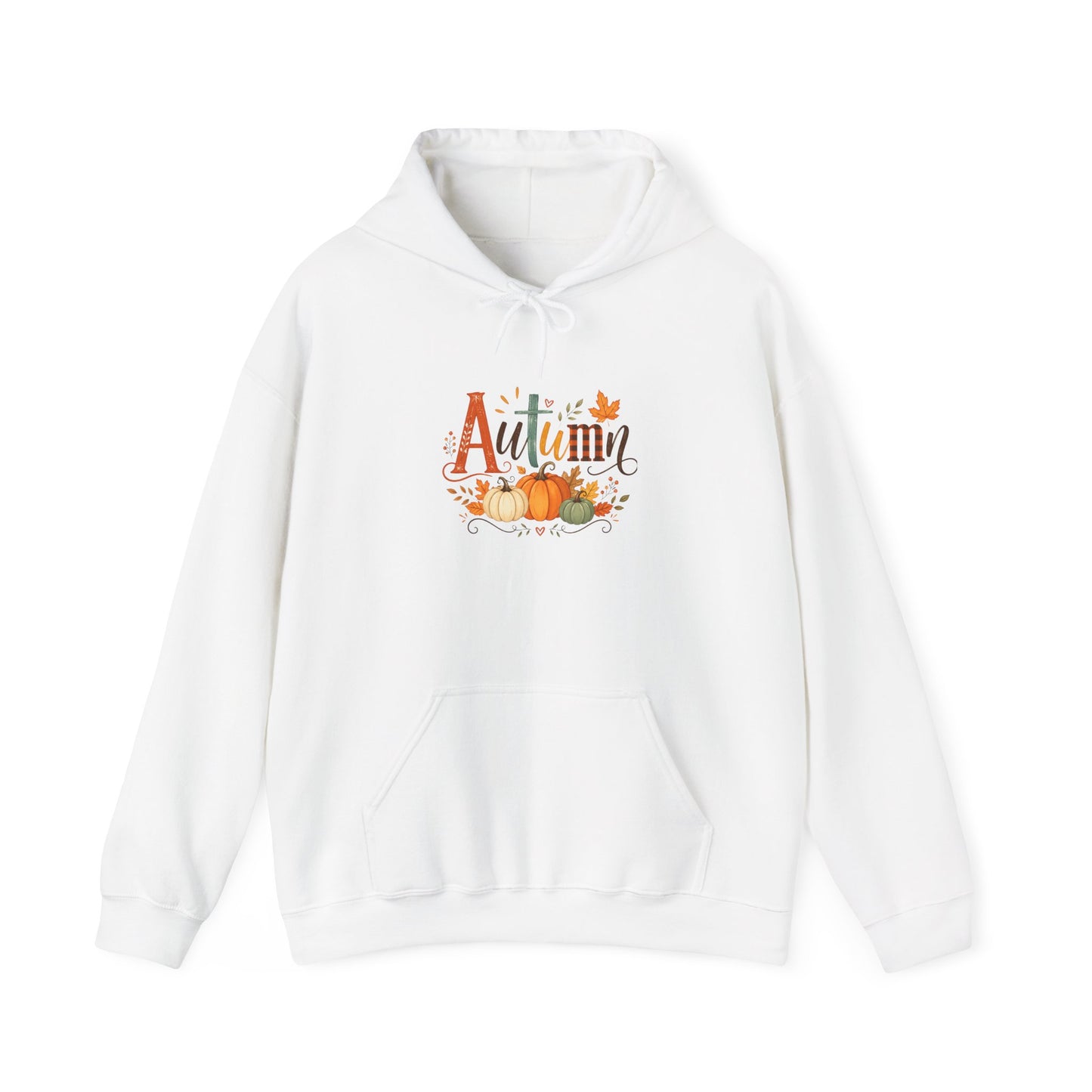 Autumn Pumpkins Hoodie — Cozy Fall Sweatshirt with 'Autumn' Pumpkin Design