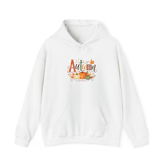 Autumn Pumpkins Hoodie — Cozy Fall Sweatshirt with 'Autumn' Pumpkin Design