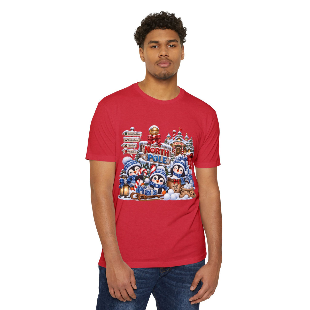 Christmas North Pole Penguins T-Shirt