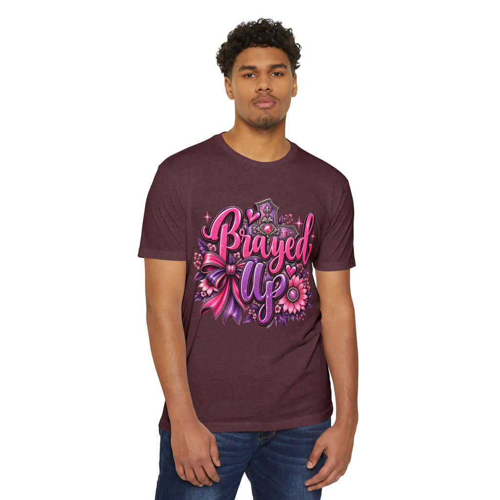 Braved Up T-Shirt — Pink Floral Encouragement Tee