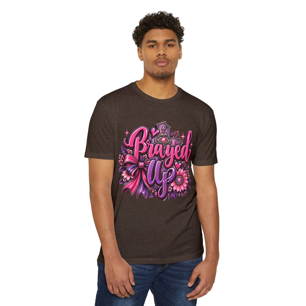 Braved Up T-Shirt — Pink Floral Encouragement Tee
