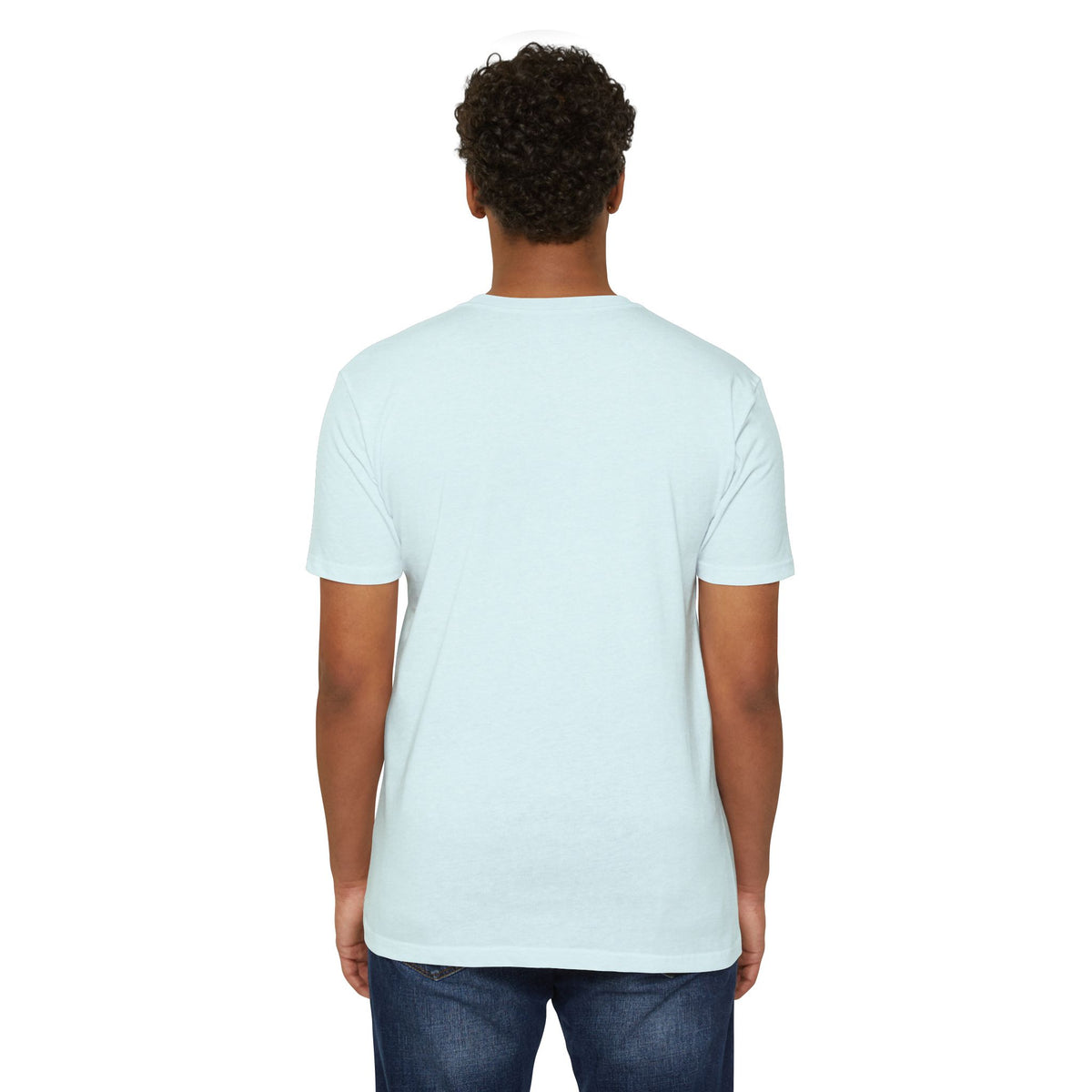 Jesus Floral Typography T-Shirt — Rustic Blue & Brown Christian Tee