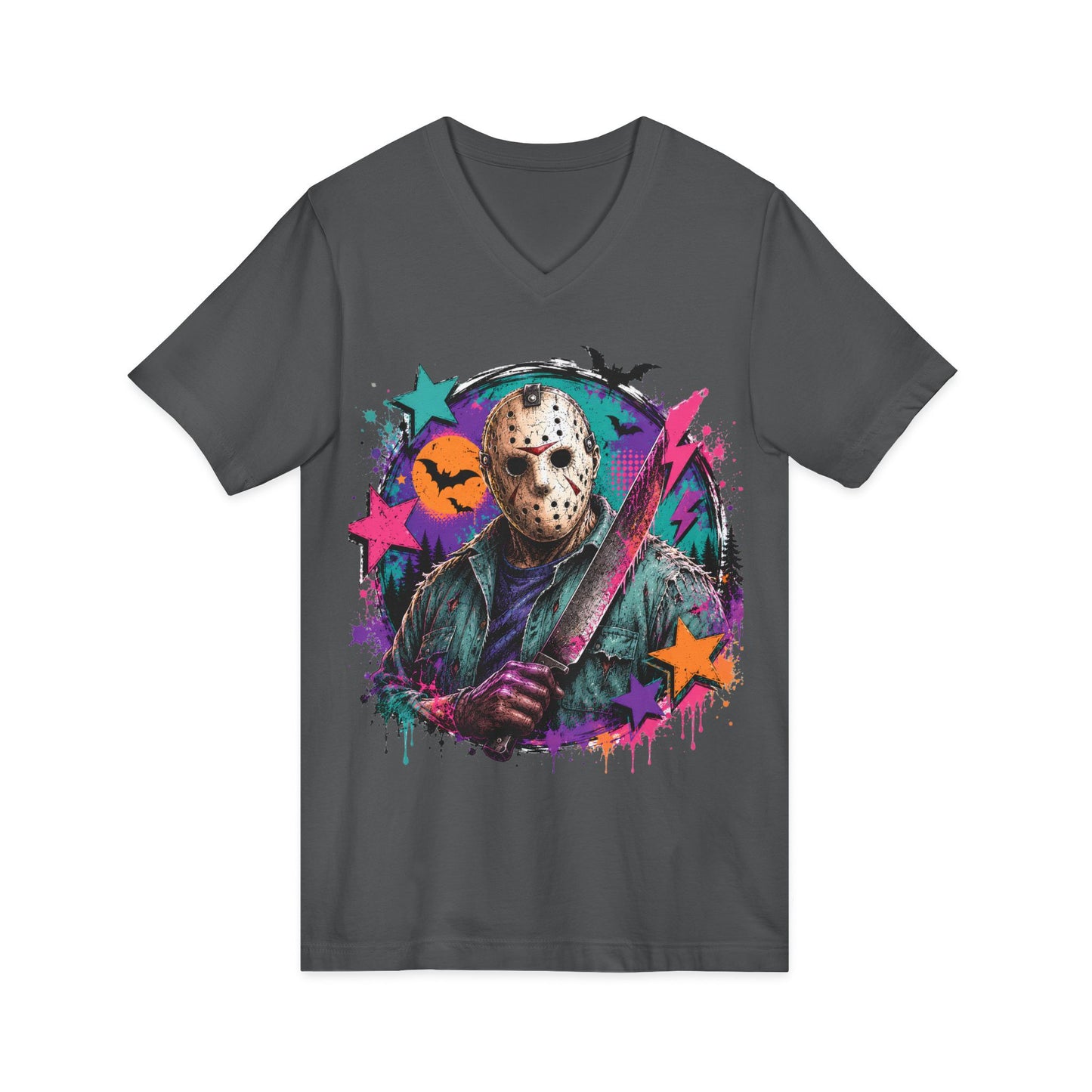 Unisex Jersey Short Sleeve V-Neck Tee