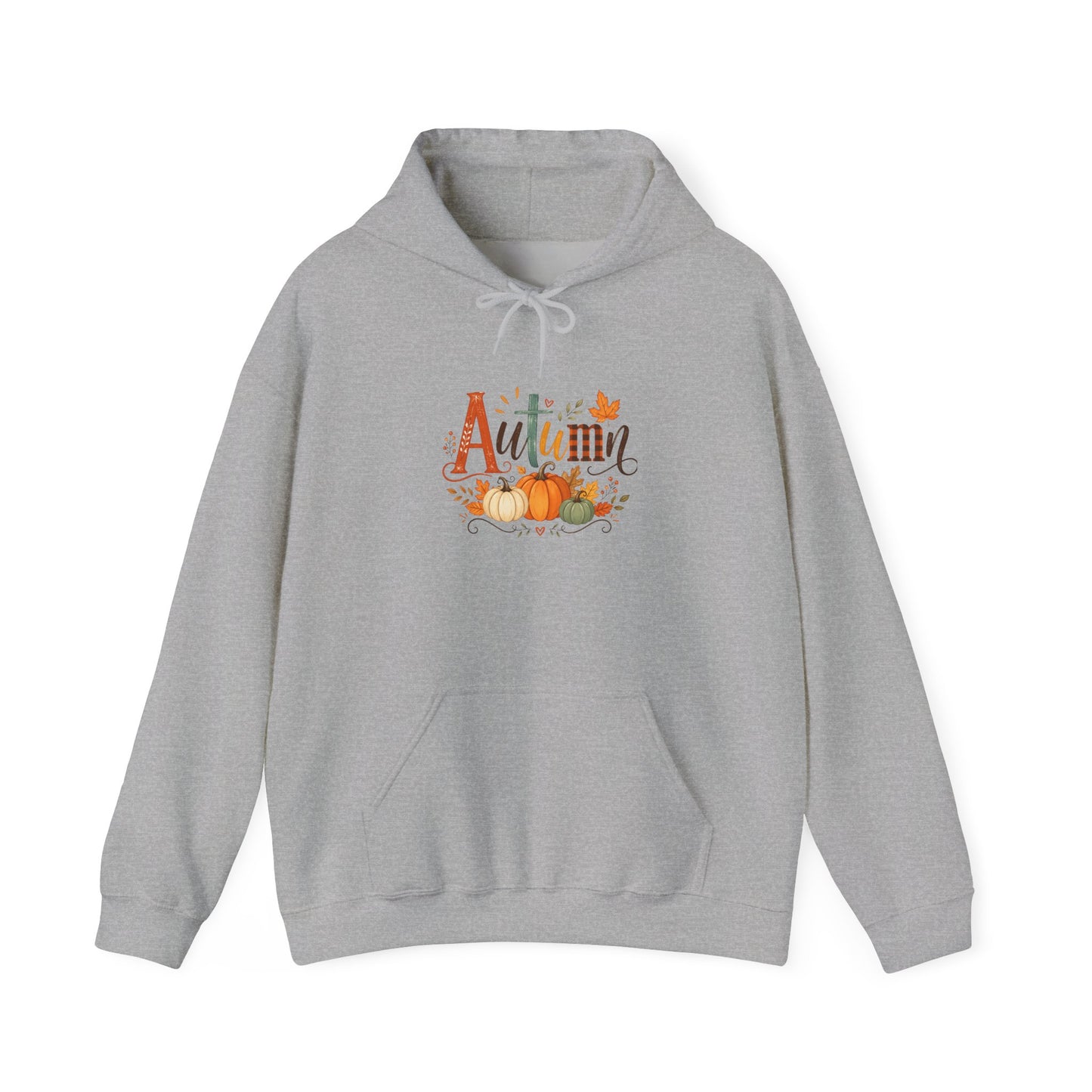 Autumn Pumpkins Hoodie — Cozy Fall Sweatshirt with 'Autumn' Pumpkin Design