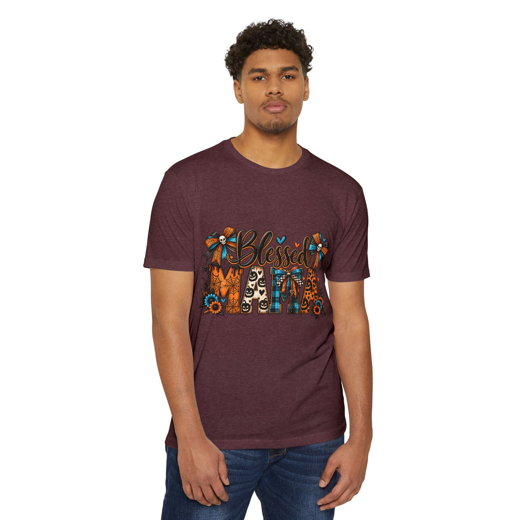 Blessed Mama T-Shirt — Floral Leopard Fall Mother's Day Tee