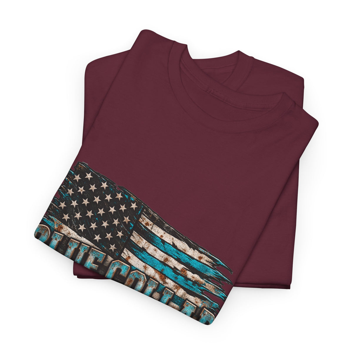 Blue Collar T-Shirt — "Blue Collar Made" & "American Blue Collar" Patriotic Workwear Tee