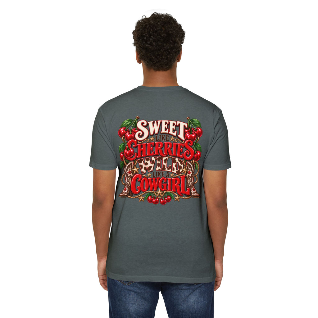Cherry Picked Cowgirl T-Shirt — "Sweet Cherries Wild Cowgirl" Graphic Tee