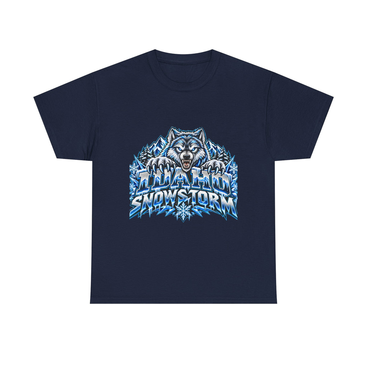 Snowstorm Wolf T‑Shirt — Fierce Arctic Wolf Graphic Tee