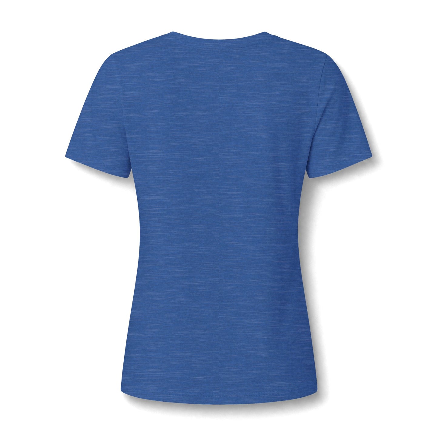 Women’s V‑Neck Tee — Teal Distressed Cowboy Hat Graphic