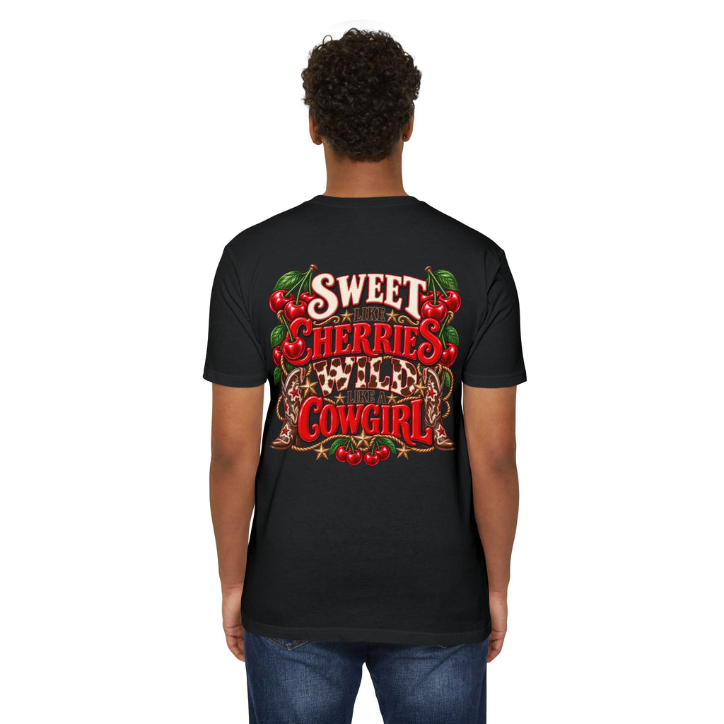 Cherry Picked Cowgirl T-Shirt — "Sweet Cherries Wild Cowgirl" Graphic Tee