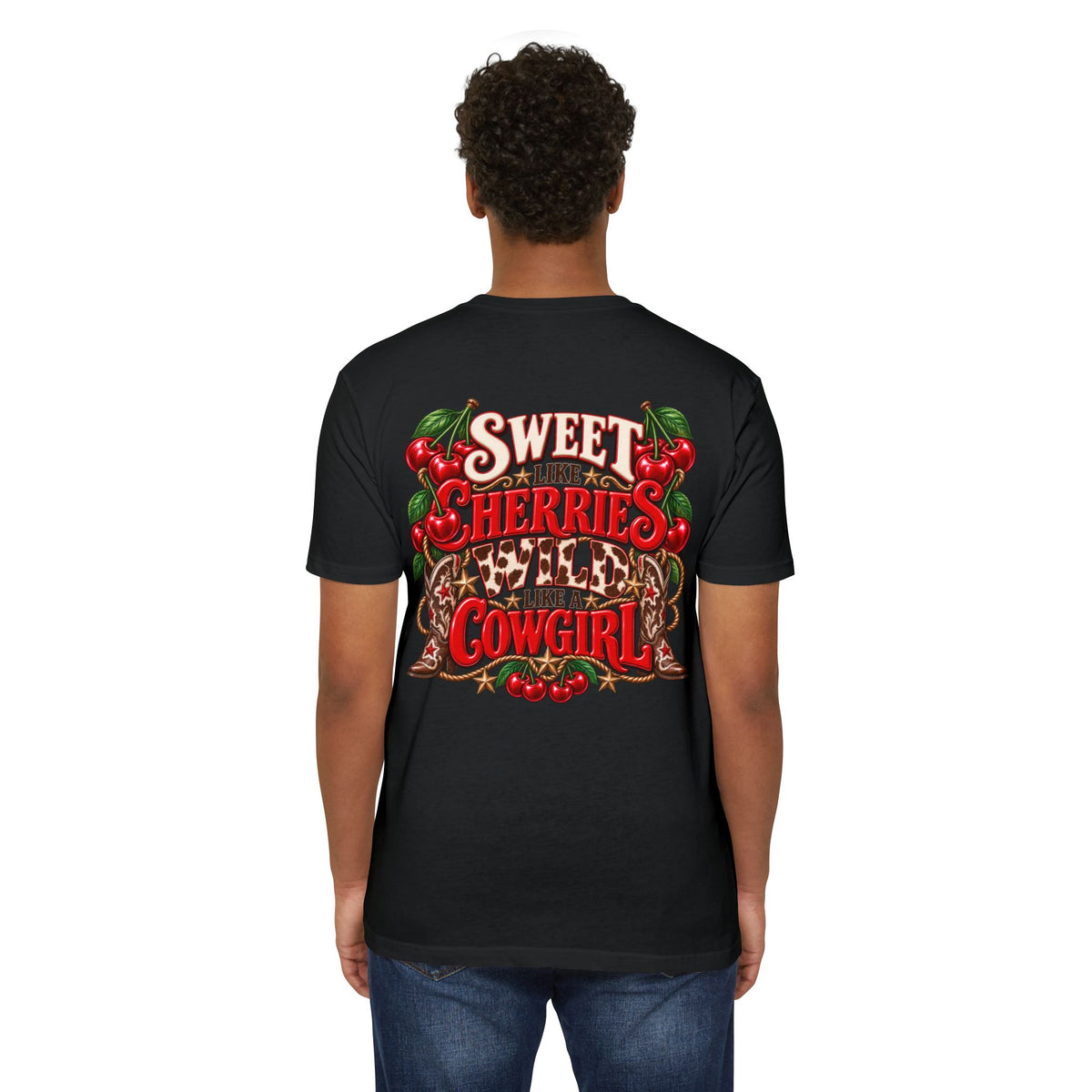Cherry Picked Cowgirl T-Shirt — "Sweet Cherries Wild Cowgirl" Graphic Tee
