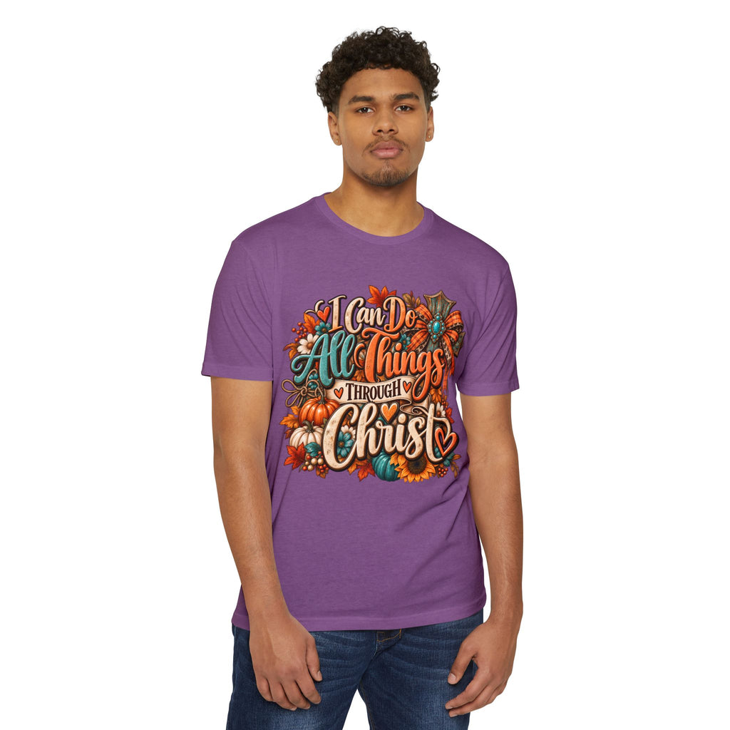 I Can Do All Things Through Christ T-Shirt — Christian Fall Pumpkin Design