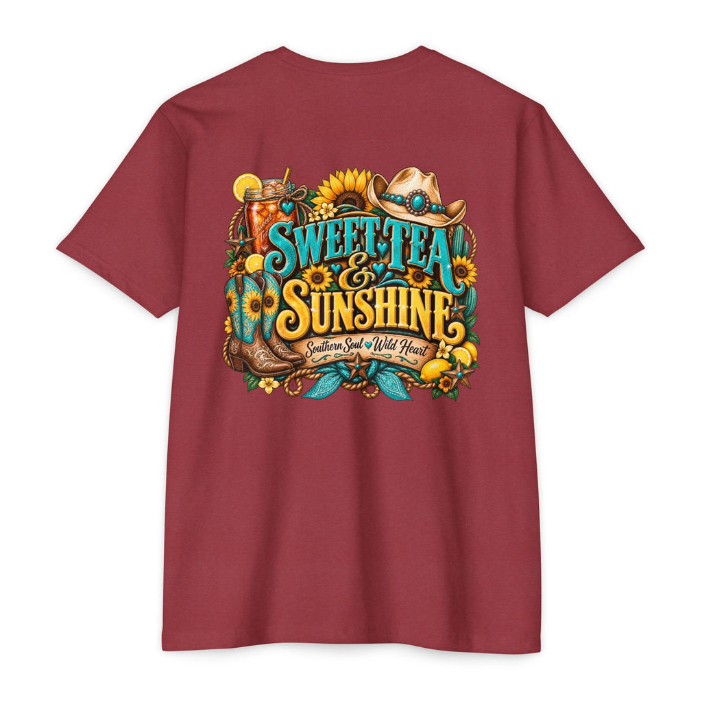 Southern Sweetheart T-Shirt — "Sweet Tea & Sunshine" Graphic Tee