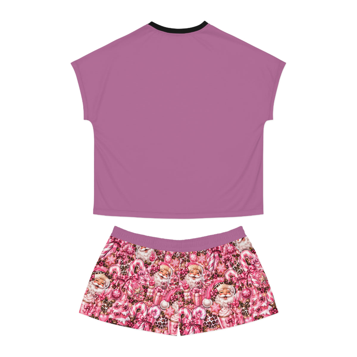 Women's Pink 'Santa Baby' Pajama Set - Festive Short Sleepwear