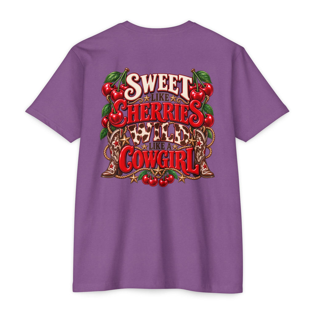 Cherry Picked Cowgirl T-Shirt — "Sweet Cherries Wild Cowgirl" Graphic Tee