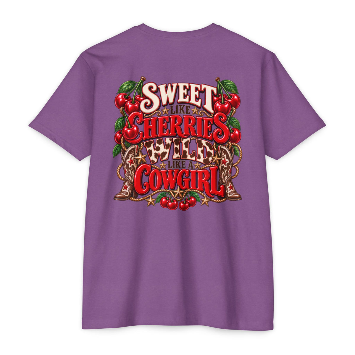Cherry Picked Cowgirl T-Shirt — "Sweet Cherries Wild Cowgirl" Graphic Tee