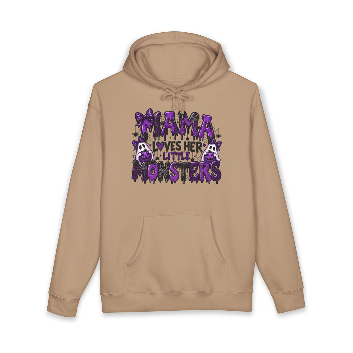 Hoodie — "Mama Loves Her Little Monsters" Cute Spooky Mom Sweatshirt