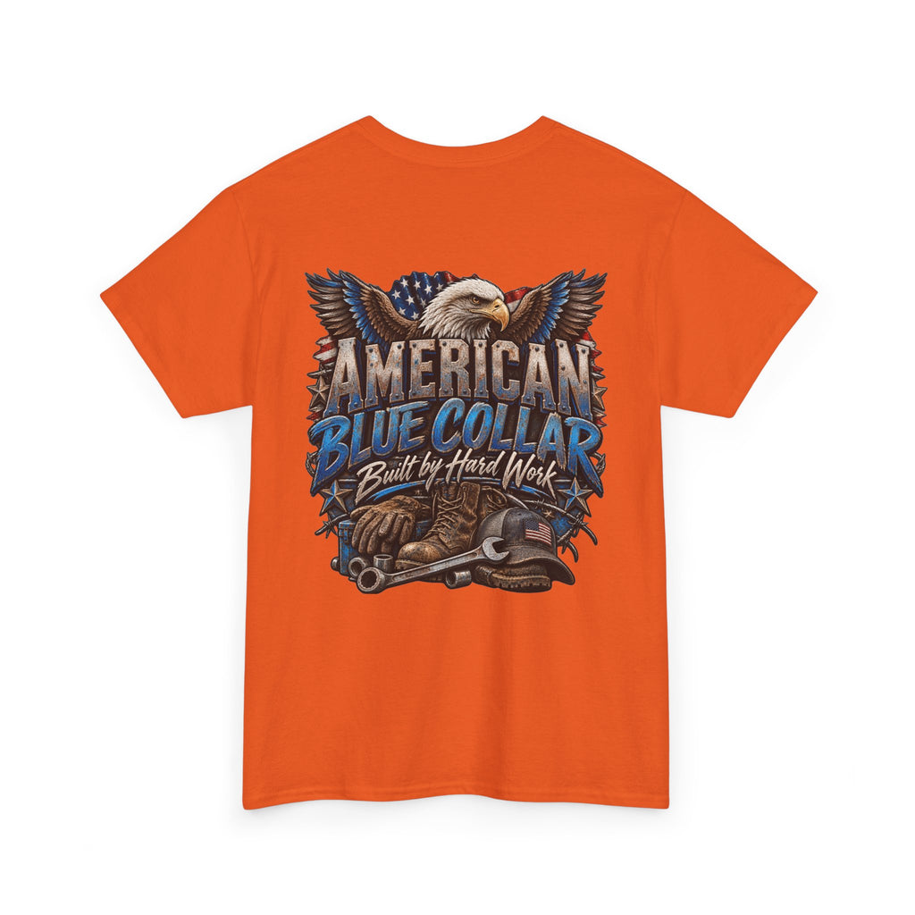 Blue Collar T-Shirt — "Blue Collar Made" & "American Blue Collar" Patriotic Workwear Tee