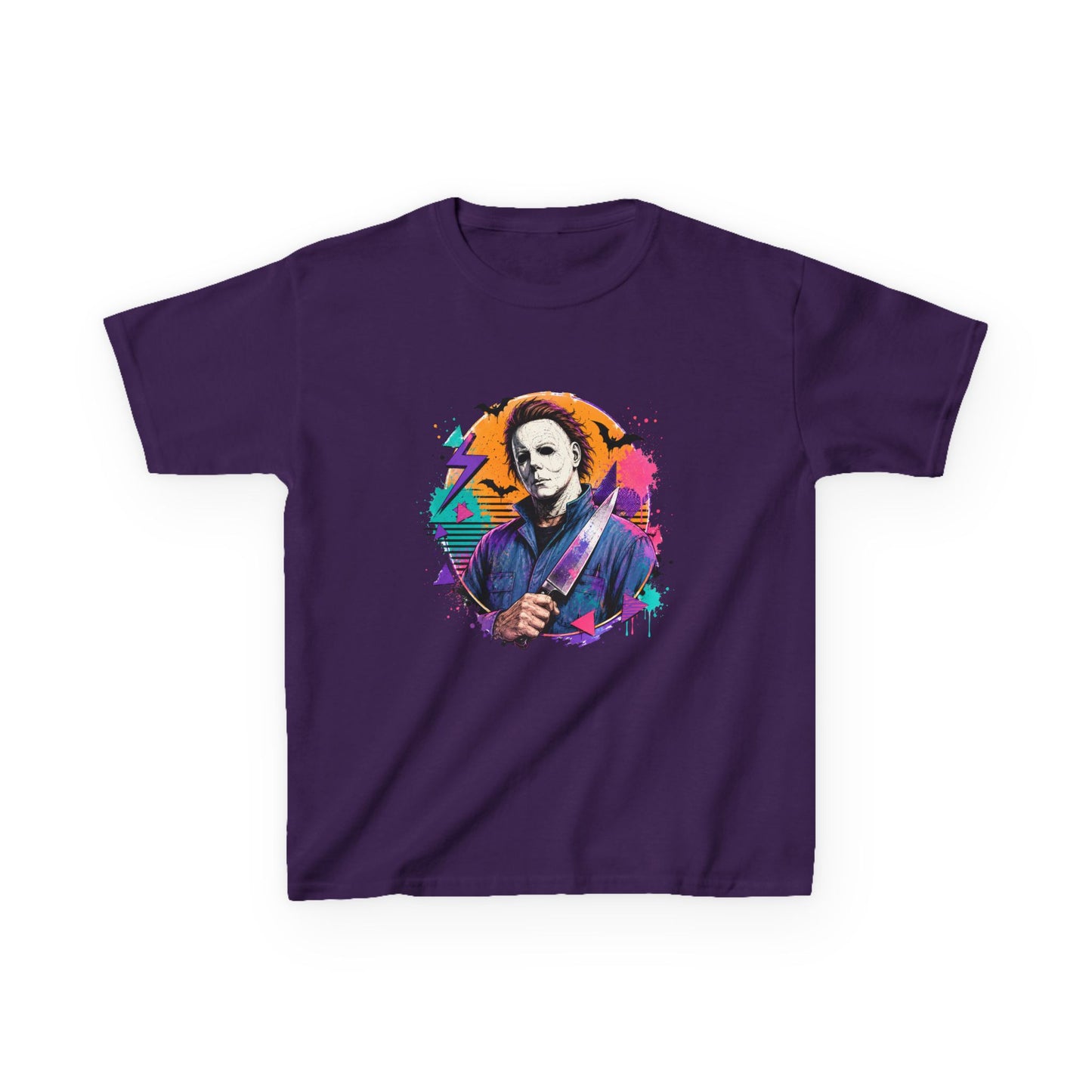 Kids T-Shirt — Colorful Retro Michael Myers Horror Tee