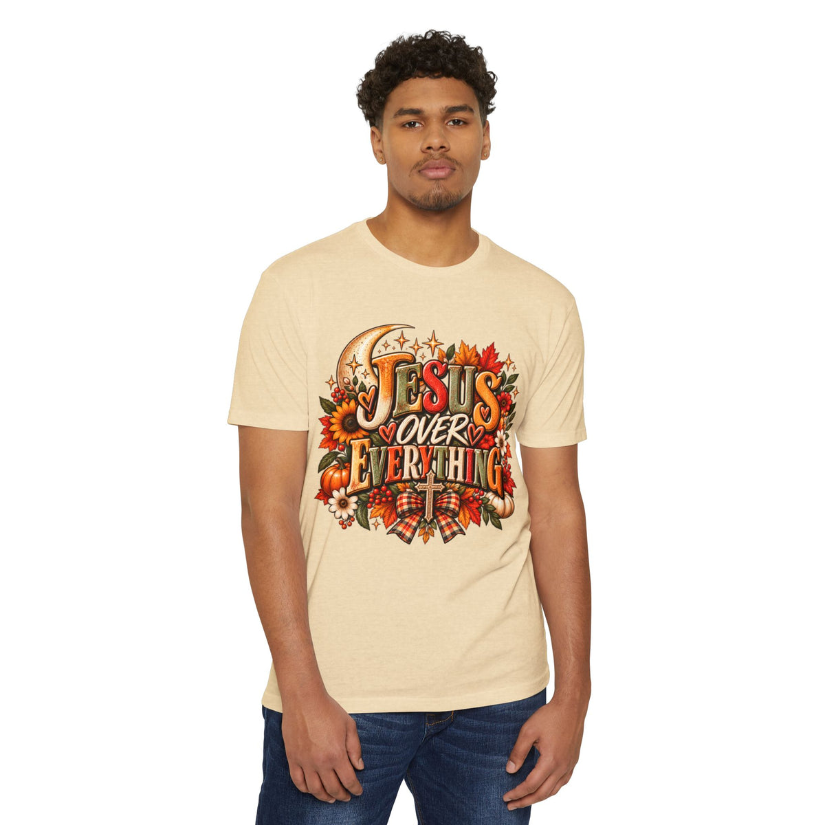 Jesus Over Everything Fall Graphic T-Shirt